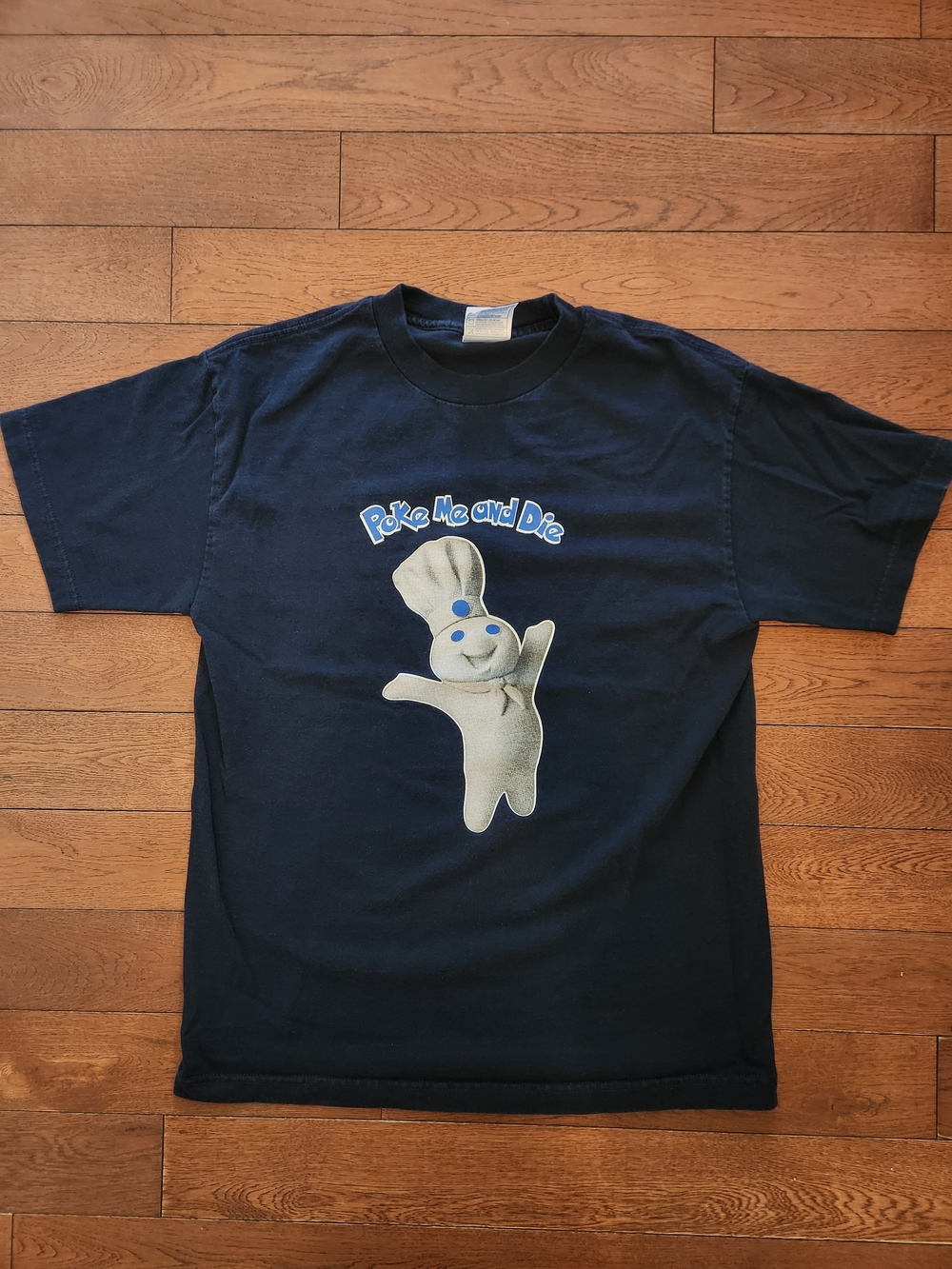 Vintage Y2K Pillsbury Doughboy "Poke Me And Die" Graphic Tee
